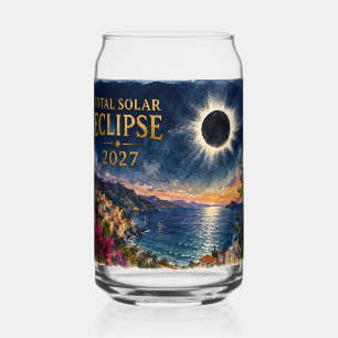 Vaso Con Forma De Lata Eclipse Total de Sol 2027 Mediterráneo