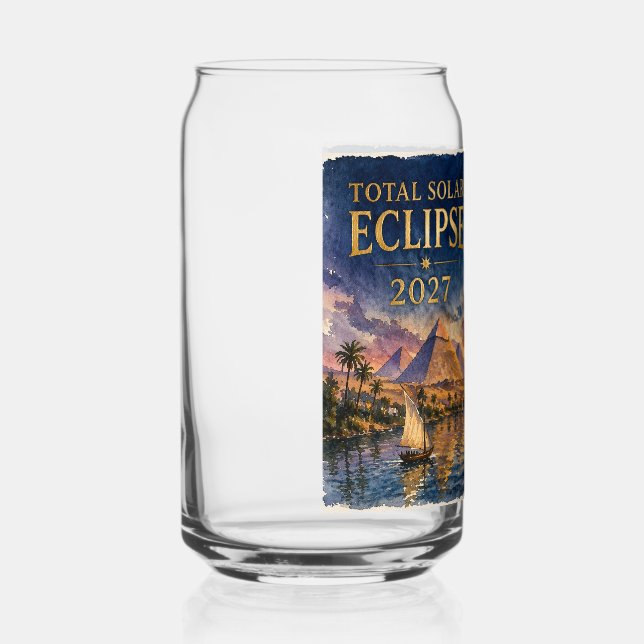 Vaso Con Forma De Lata Eclipse Total Solar 2027 Egipto (Izquierda)
