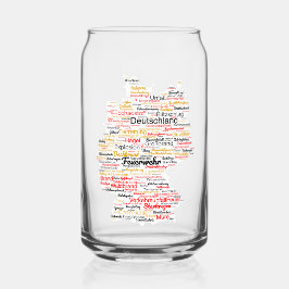 Vaso Con Forma De Lata Einzigartige Wortwolke-Feuerwehr-Deutschland-Karte