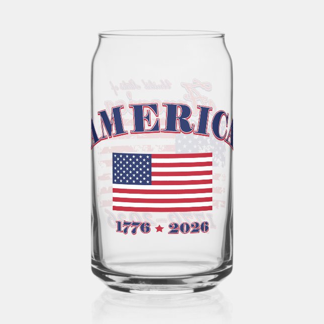 Vaso Con Forma De Lata El 250 cumpleaños de América (Reverso )