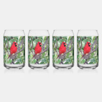 El cardenal masculino Can Glass — Backyard Bird Se