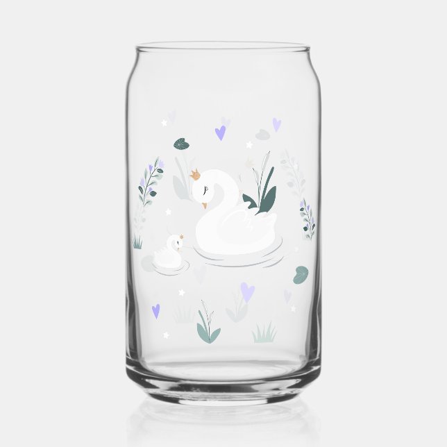 Vaso Con Forma De Lata El Cisne Coronado (Anverso)
