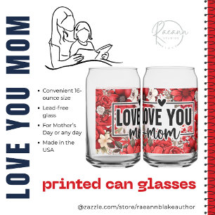 Vaso Con Forma De Lata El día de la madre puede imprimir lentes