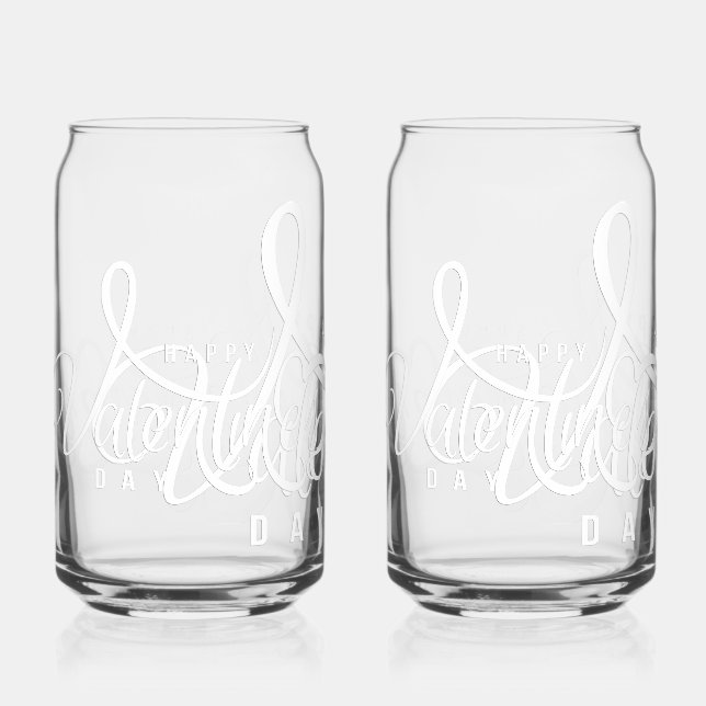 Vaso Con Forma De Lata El día de San Valentín (Anverso)