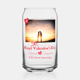Vaso Con Forma De Lata El día de San Valentín del arco rojo agregar nombr