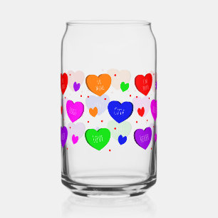 Vaso Con Forma De Lata El día de San Valentín puede ajustar el cristal