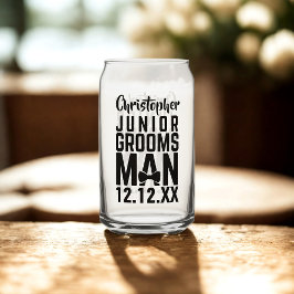Vaso Con Forma De Lata El favor de la boda joven Groomsman puede cristali