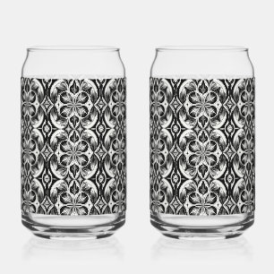 Vaso Con Forma De Lata El florecimiento monocromo