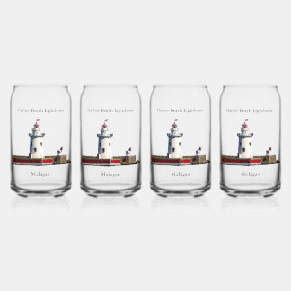 Vaso Con Forma De Lata El Harbour Beach Lighthouse puede ser de cristal