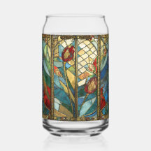 El Jefe Rojo de Vidrio Manchado atiende al amanece