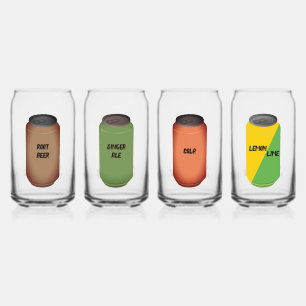 Vaso Con Forma De Lata El juego de bebidas "Soda" puede vidrio