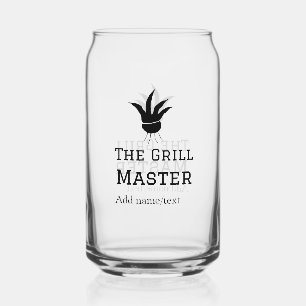 Vaso Con Forma De Lata El maestro de la parrilla agregue el nombre de la