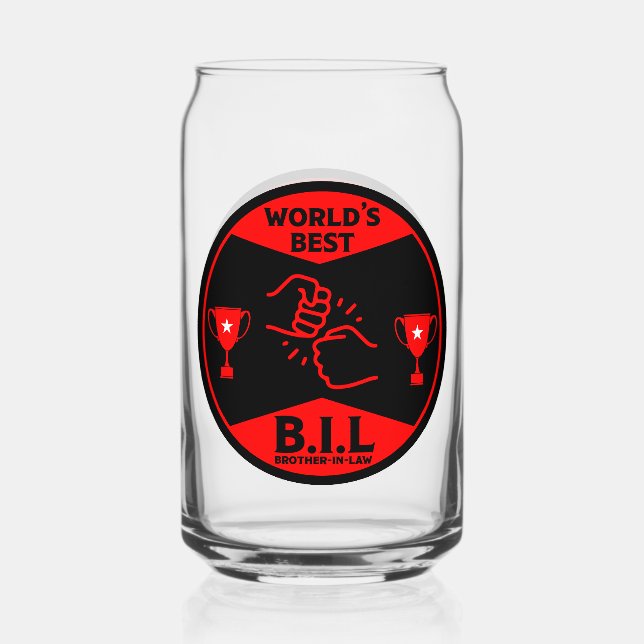 Vaso Con Forma De Lata El mejor cuñado (Anverso)