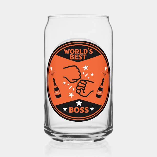 Vaso Con Forma De Lata El mejor jefe del mundo (Anverso)