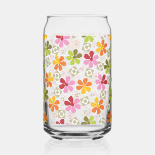 Vaso Con Forma De Lata El mosaico floral vibrante puede cristalizar