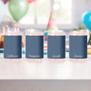 Vaso Con Forma De Lata El nombre Minimalista azul serio clásico puede ser