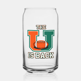 Vaso Con Forma De Lata El U está de vuelta en fútbol americano universita
