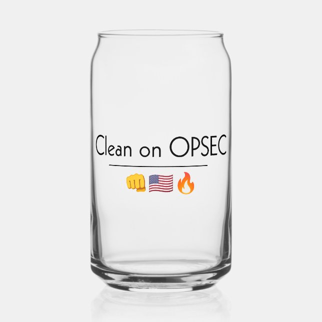 Vaso Con Forma De Lata El vidrio más limpio (Anverso)