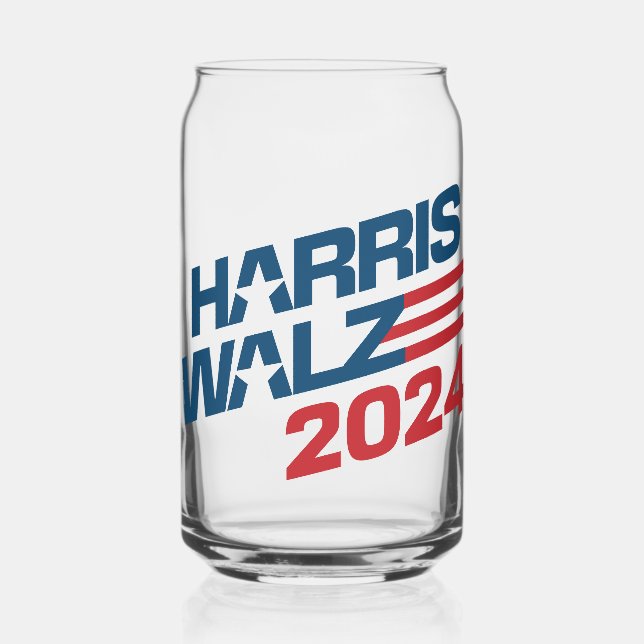 Vaso Con Forma De Lata Elecciones Harris Walz 2024 (Anverso)
