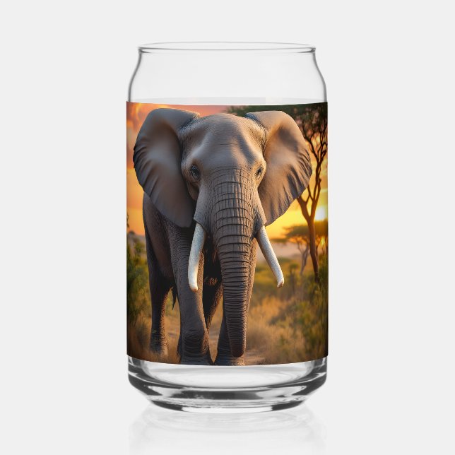 Vaso Con Forma De Lata Elefante de toro africano (Anverso)