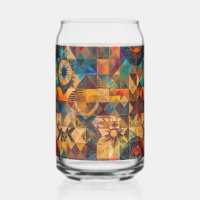 Elegante Azul "Artista Heredado" 473 ml Can Glass