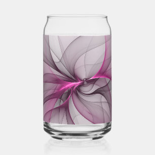 Vaso Con Forma De Lata Elegante Caos Moderno Arte Abstracto Fractal Rosa