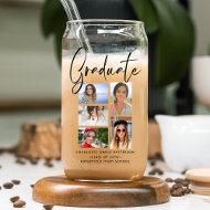 Vaso Con Forma De Lata Elegante escritura múltiple foto graduación gradua