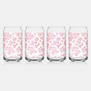 Vaso Con Forma De Lata Elegante floral bruta rosa rosa