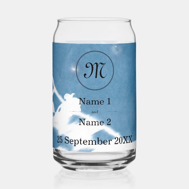 Vaso Con Forma De Lata Elegante Invitación a la Boda del Cicanotipo de Ce (Reverso )