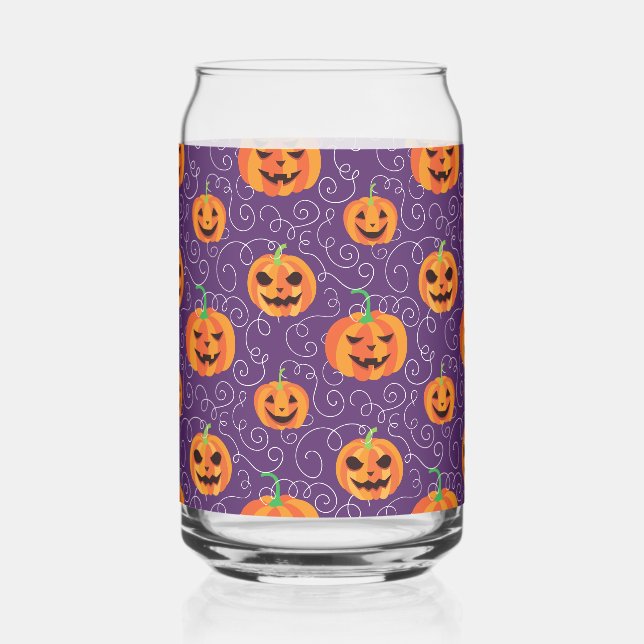 Vaso Con Forma De Lata Elegante Jack O' Lanterns (Anverso)
