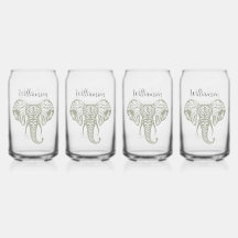 Elephant Head Olive Green Personalize