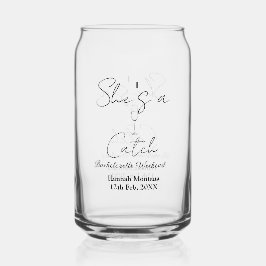 Vaso Con Forma De Lata Ella es una botella de champán de fin de semana de