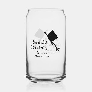 Vaso Con Forma De Lata Ella lo hizo felicita a los graduados por agregar 