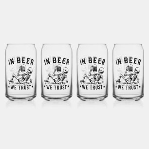 Vaso Con Forma De Lata En cerveza confiamos esqueleto relajante Beer Pong