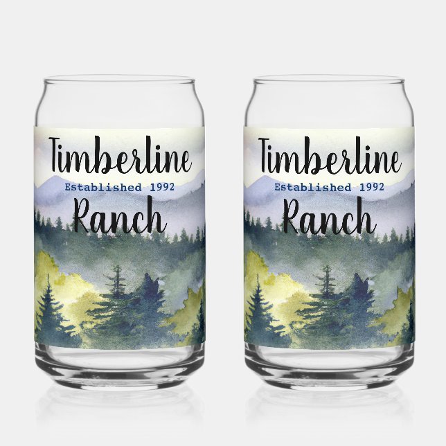 Vaso Con Forma De Lata En El Conjunto De Drinkware De Woods (Anverso)