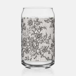 Vaso Con Forma De Lata Encaje negro