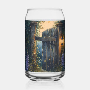 Vaso Con Forma De Lata Encantada Puerta De Jardín Bajo El Cielo De La Luc