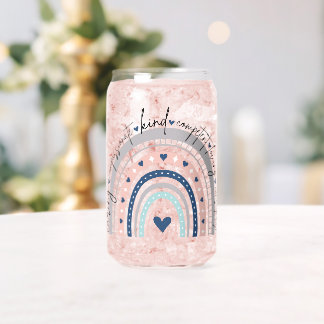 Vaso Con Forma De Lata Enfermera arcoiris y enfermera de Boho