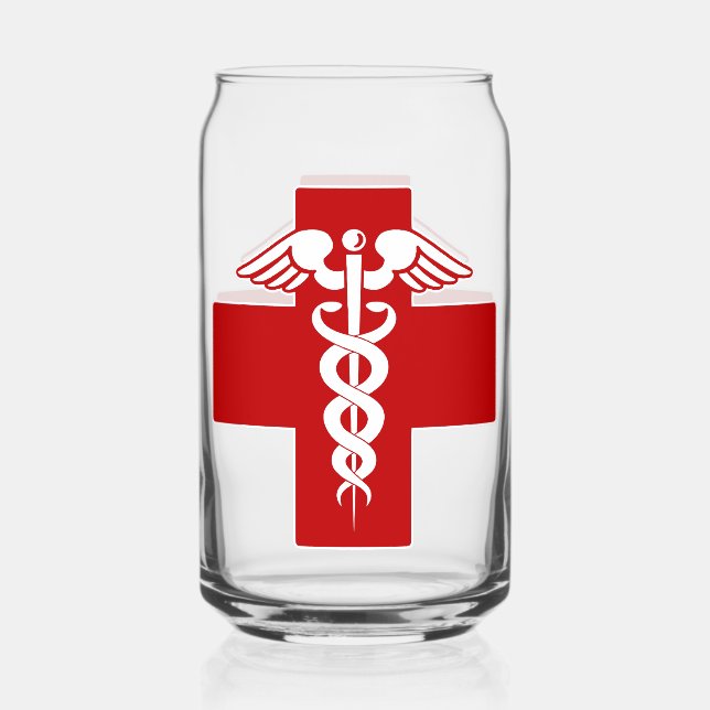 Vaso Con Forma De Lata Enfermero Caduceus (Anverso)