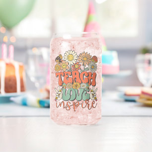 Vaso Con Forma De Lata Enseña Amar Inspira Retro Regreso a la Escuela