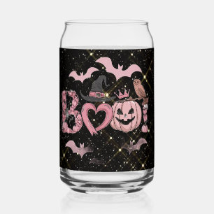 Vaso Con Forma De Lata Envoltura de vidrio rosa para Halloween - Fantasma
