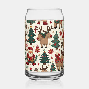 Vaso Con Forma De Lata Equipo de bebidas navideñas