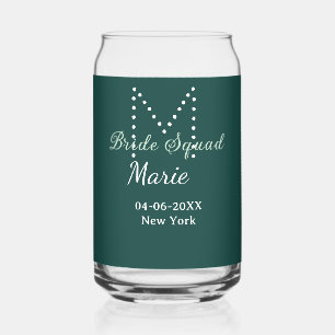 Vaso Con Forma De Lata Equipo de novia agregar nombre monograma dama de h