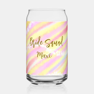 Vaso Con Forma De Lata Equipo de novia dorado rosa pastel brillante color