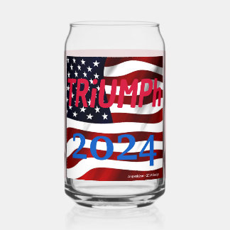 Vaso Con Forma De Lata Equipo de vidrio fiesta TRUMP - "TRiUMPh 2024"