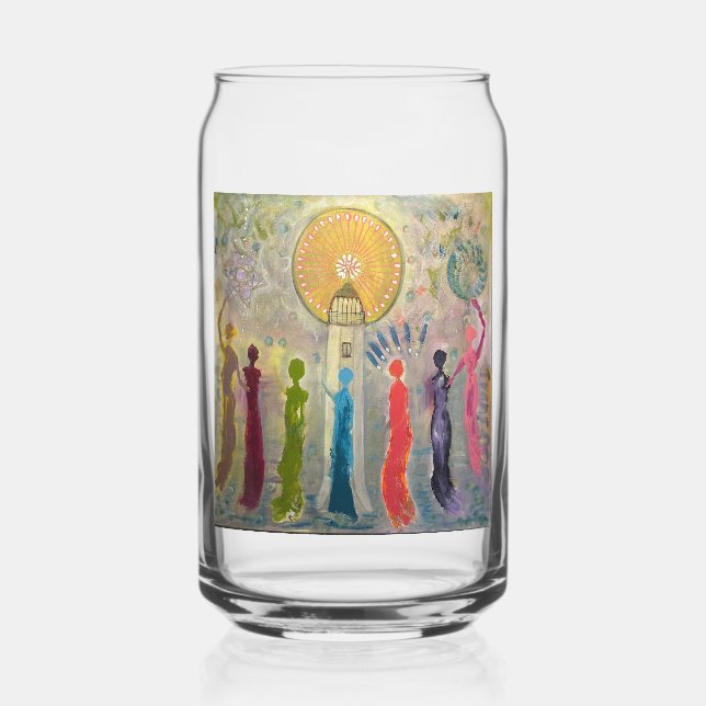 Vaso Con Forma De Lata ERES EL FARO arte original (Anverso)
