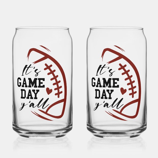 Vaso Con Forma De Lata Es día de juego.  (Anverso)