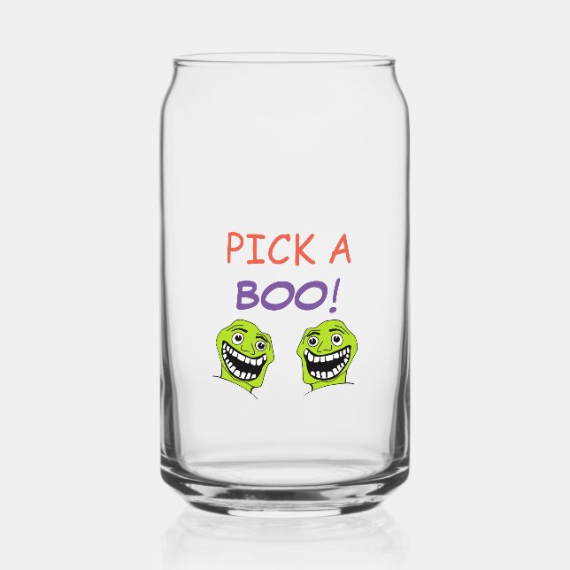 Vaso Con Forma De Lata escoge un boo. (Reverso )