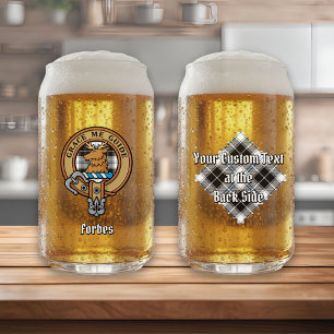 Vaso Con Forma De Lata Escudo de armas del Clan Forbes sobre Tartán de Ve