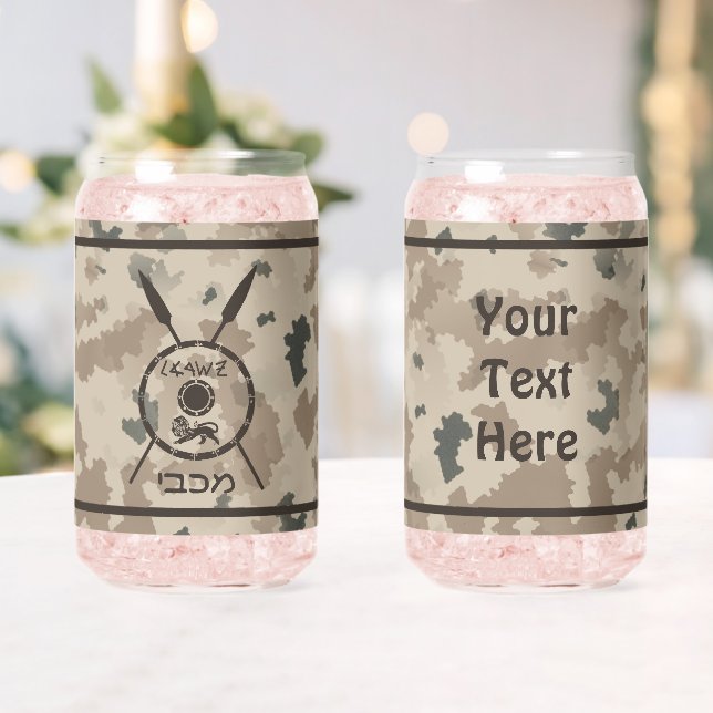 Vaso Con Forma De Lata Escudo De Macabee Y Desierto De Spears (Insitu (Boda))